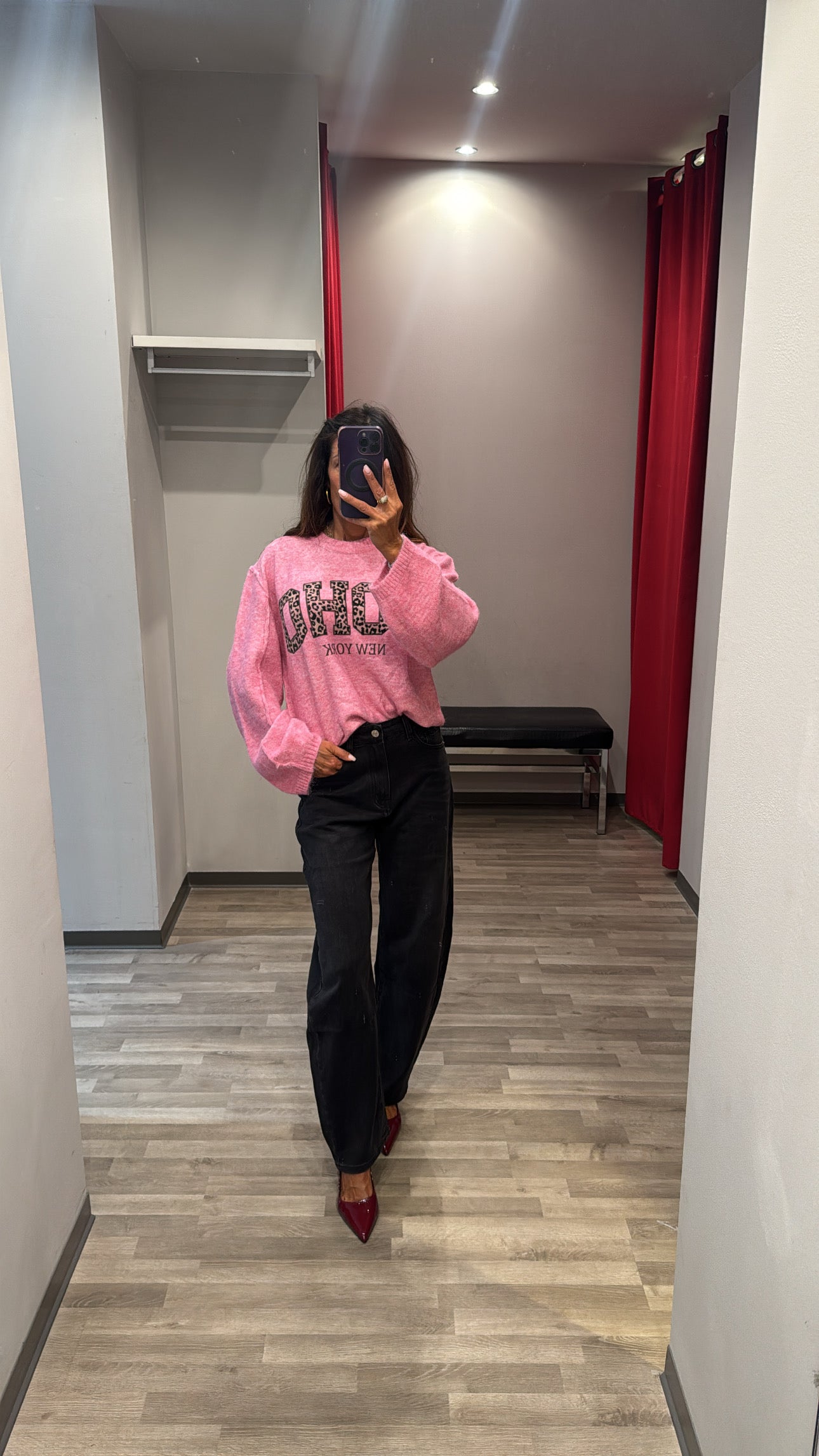 JEANS NERO BALLOON FIT