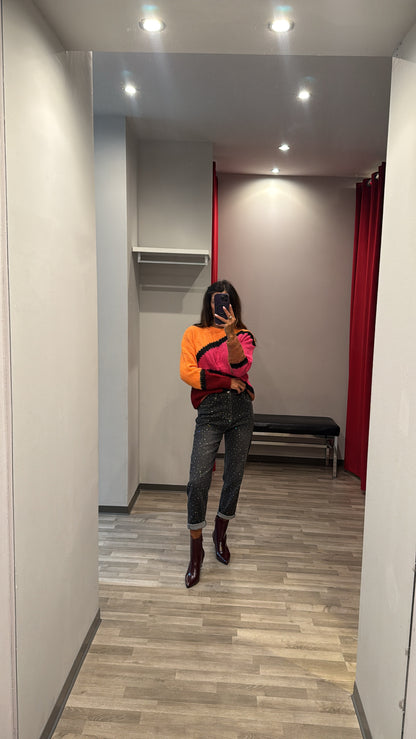 MAGLIONCINO ARANCIO FUXIA BORDEAUX