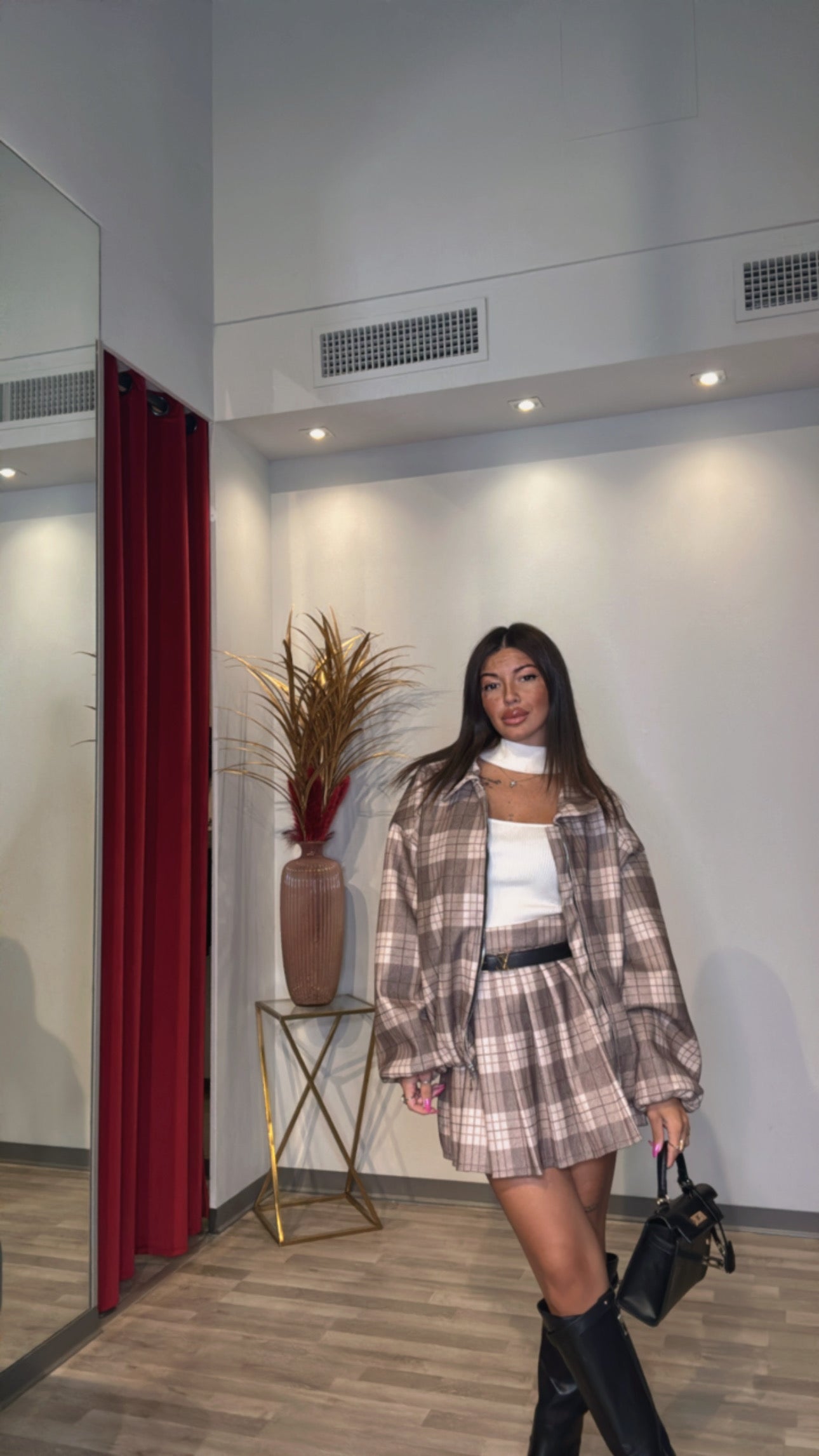 COMPLETO TARTAN BEIGE