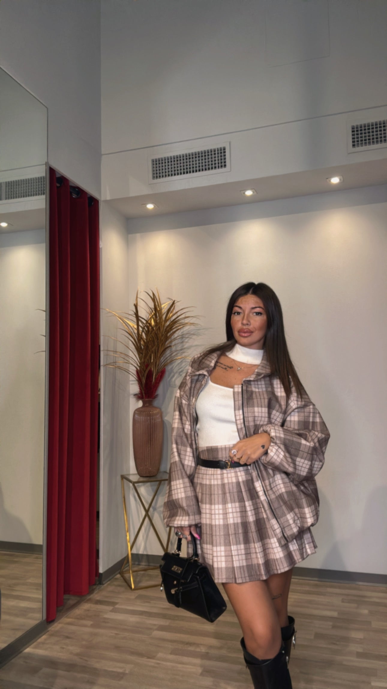 COMPLETO TARTAN BEIGE