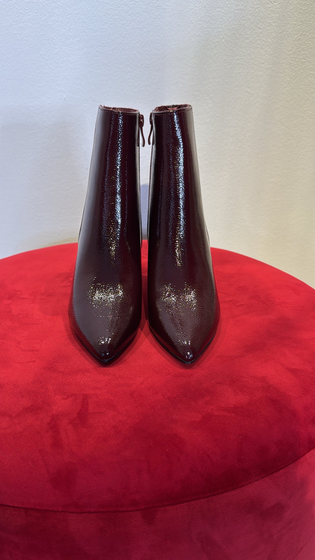 STIVALETTI BORDEAUX VERNICE