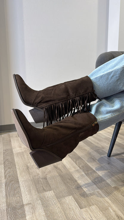 TEXANO MARRONE FRANGE