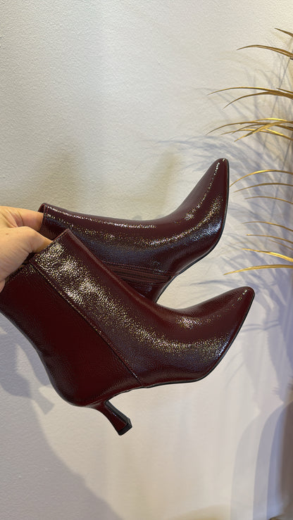 STIVALETTI BORDEAUX VERNICE