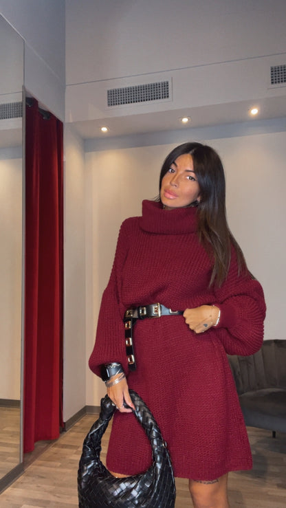 MAXI MAGLIONE BORDEAUX