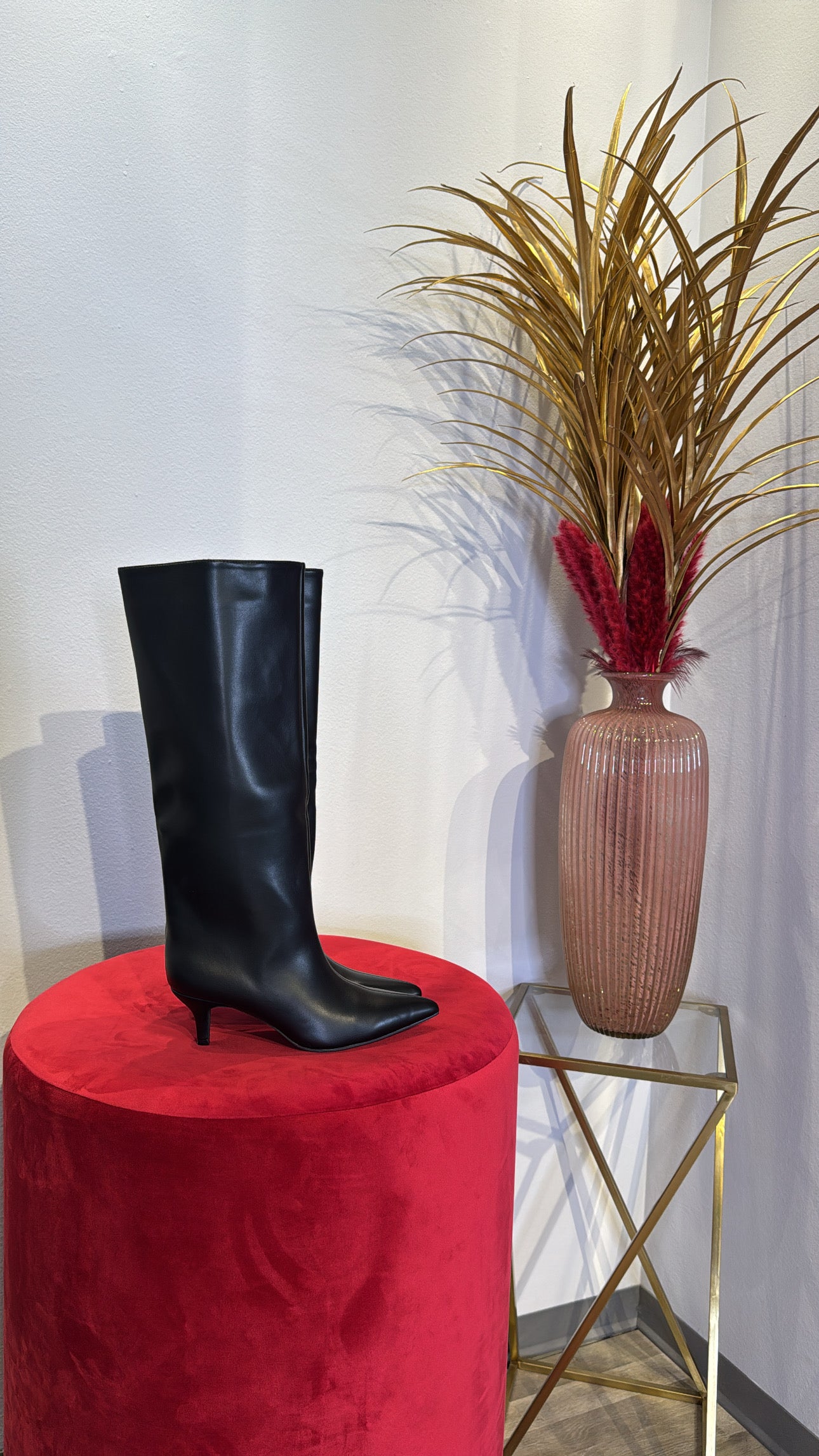 STIVALE NERO TACCO 3 CM