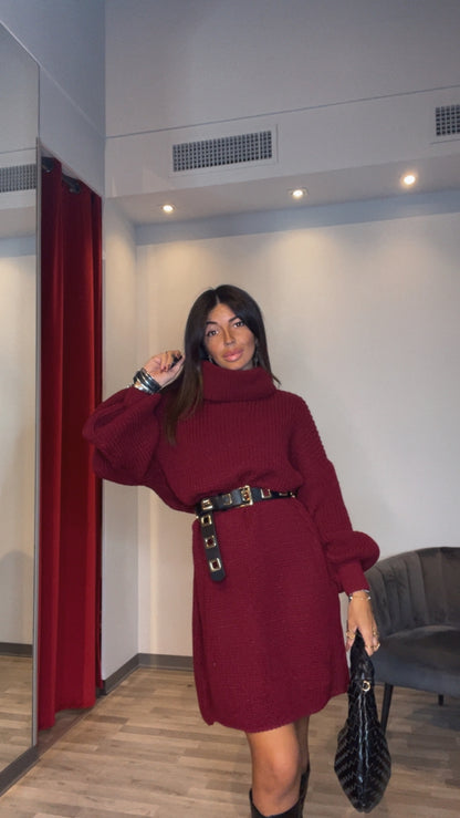 MAXI MAGLIONE BORDEAUX