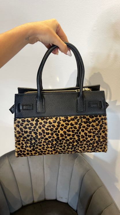 BORSA IN PELLE ANIMALIER