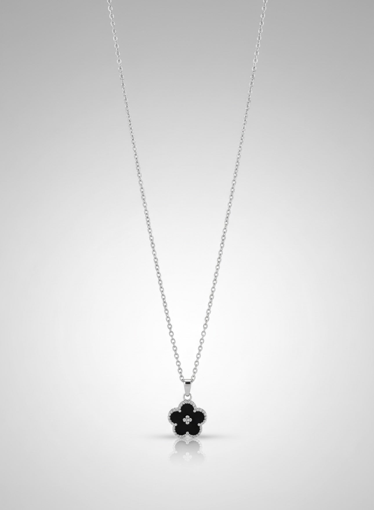 COLLANA QUADRIFOGLIO ARGENTO