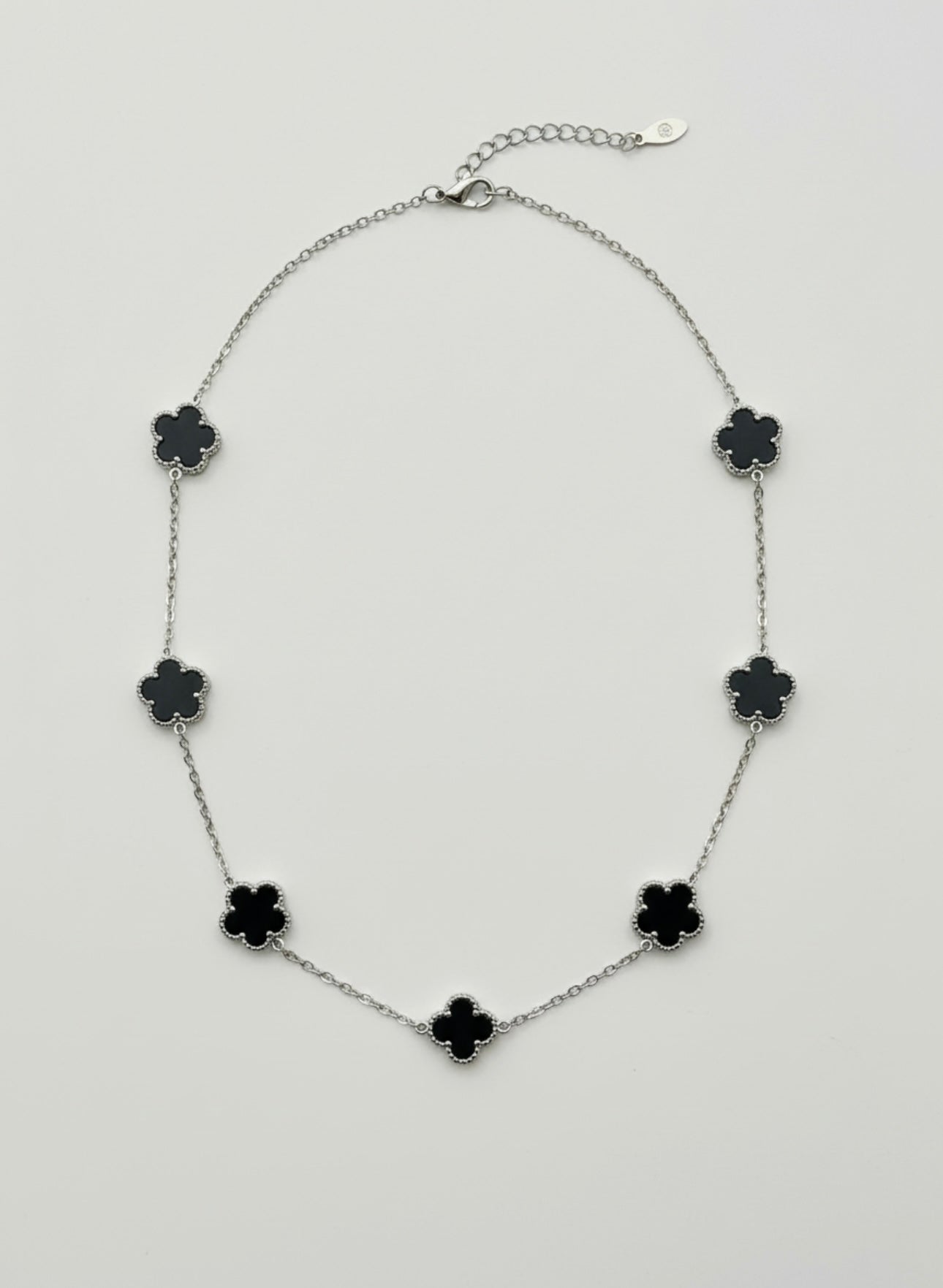 COLLANA QUADRIFOGLI ARGENTO