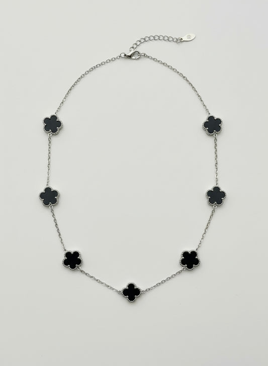 COLLANA QUADRIFOGLI ARGENTO