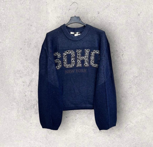 MAGLIONE SOHO BLU